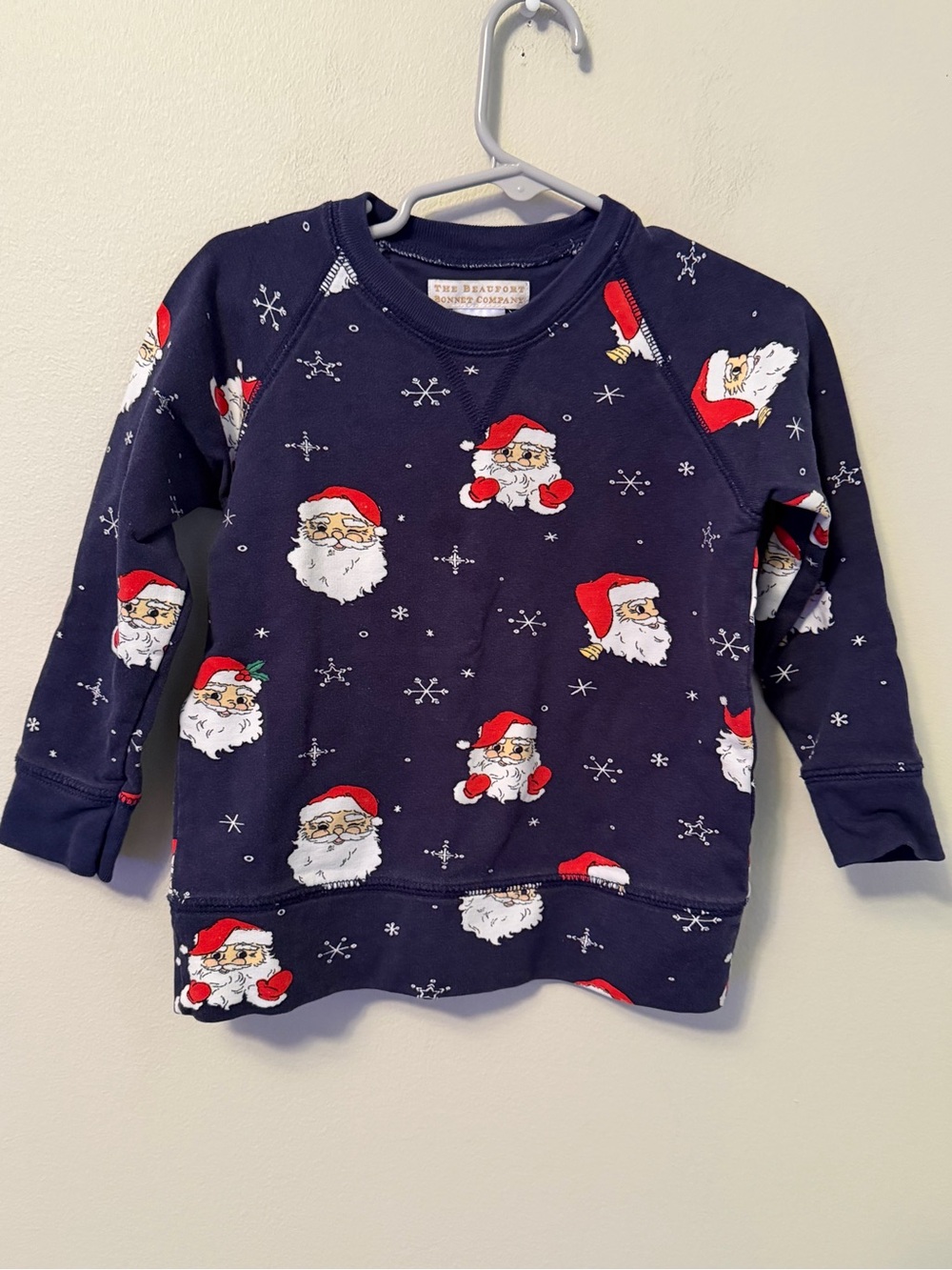 The Beaufort Bonnet Company Navy Santa Crewneck